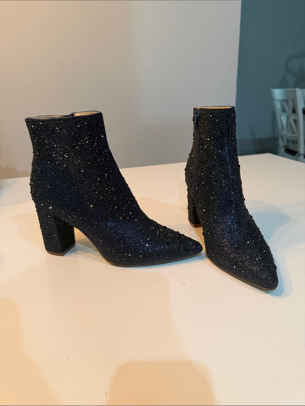 NWOT Betsey Johnson Navy Cady Ankle Boots